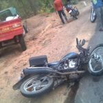 सड़क दुर्घटना में बाइक सवार की मौत।