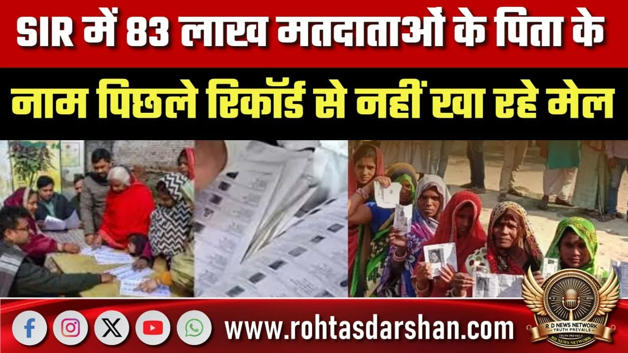 SIR में 83 लाख मतदाताओं के पिता नाम में लॉजिकल एरर